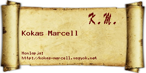 Kokas Marcell névjegykártya