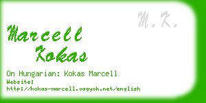 marcell kokas business card